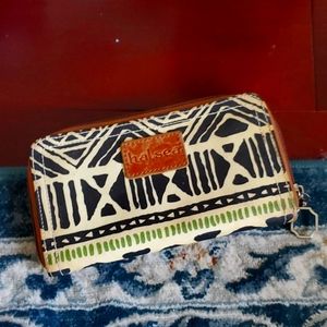 Halsey Black/White/Brown Wallet